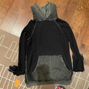 Freecity Black/ Charcoal Hoodie Sweatshirt